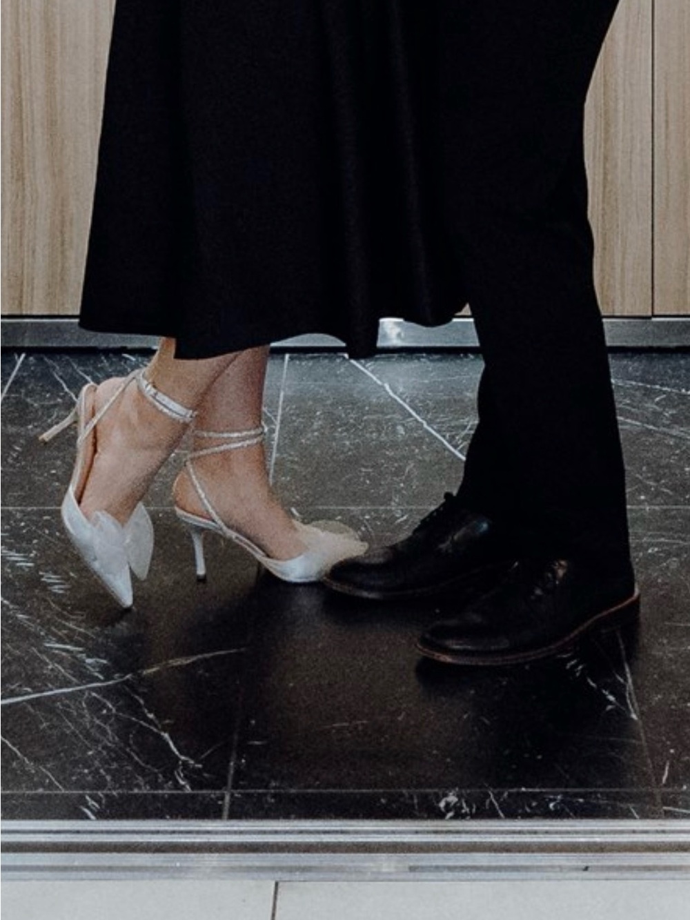 Lulu's White Pointed Ankle-Strap Heels with Bow